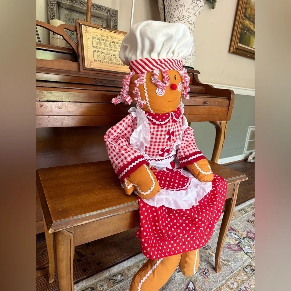 Rare Vintage 4 Feet Tall Gingerbread Man Holiday Decor